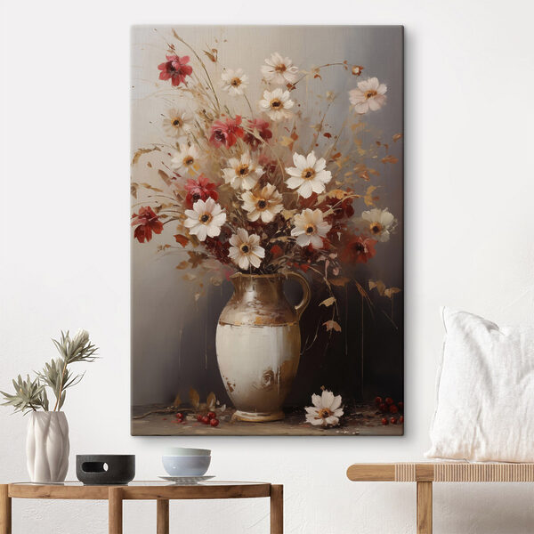 Painting of flowers in a vase Painting of flowers in a vase
