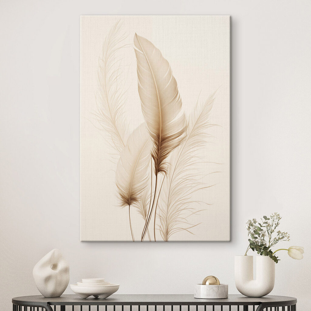 Delicate feathers against soft backdrop Delicate feathers against soft backdrop