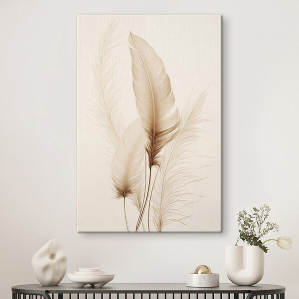 Delicate feathers against soft backdrop Delicate feathers against soft backdrop