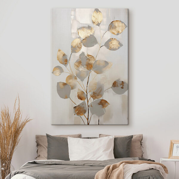 Painting of a branch with leaves Painting of a branch with leaves