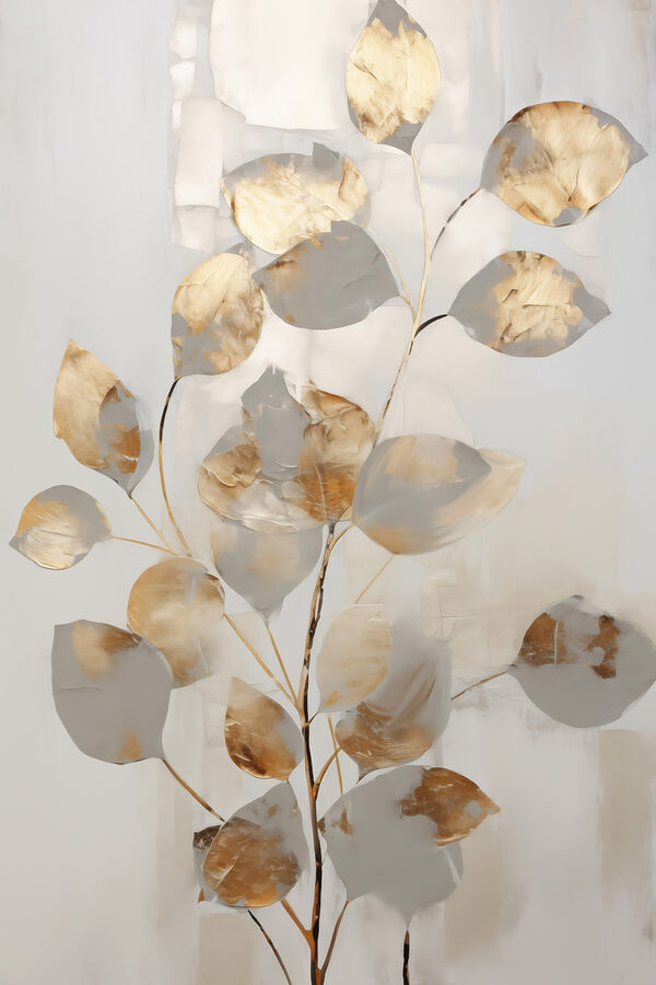 Painting of a branch with leaves Painting of a branch with leaves