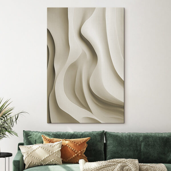 White wavy surface with curves