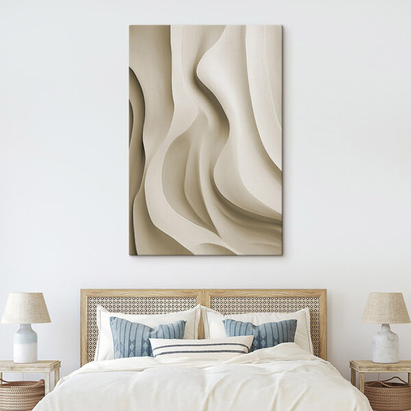 White wavy surface with curves