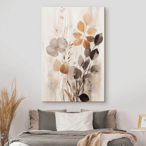 Painting of flowers and leaves Painting of flowers and leaves