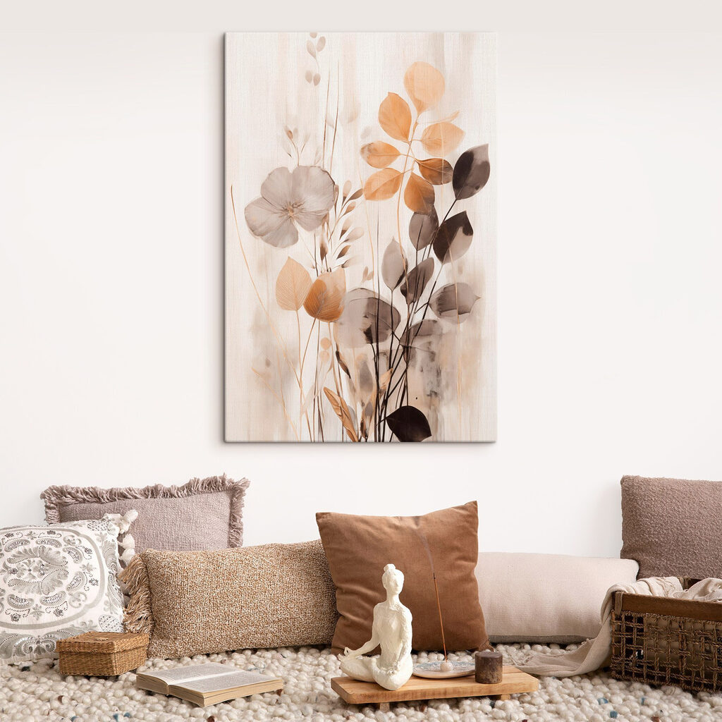 Painting of flowers and leaves Painting of flowers and leaves