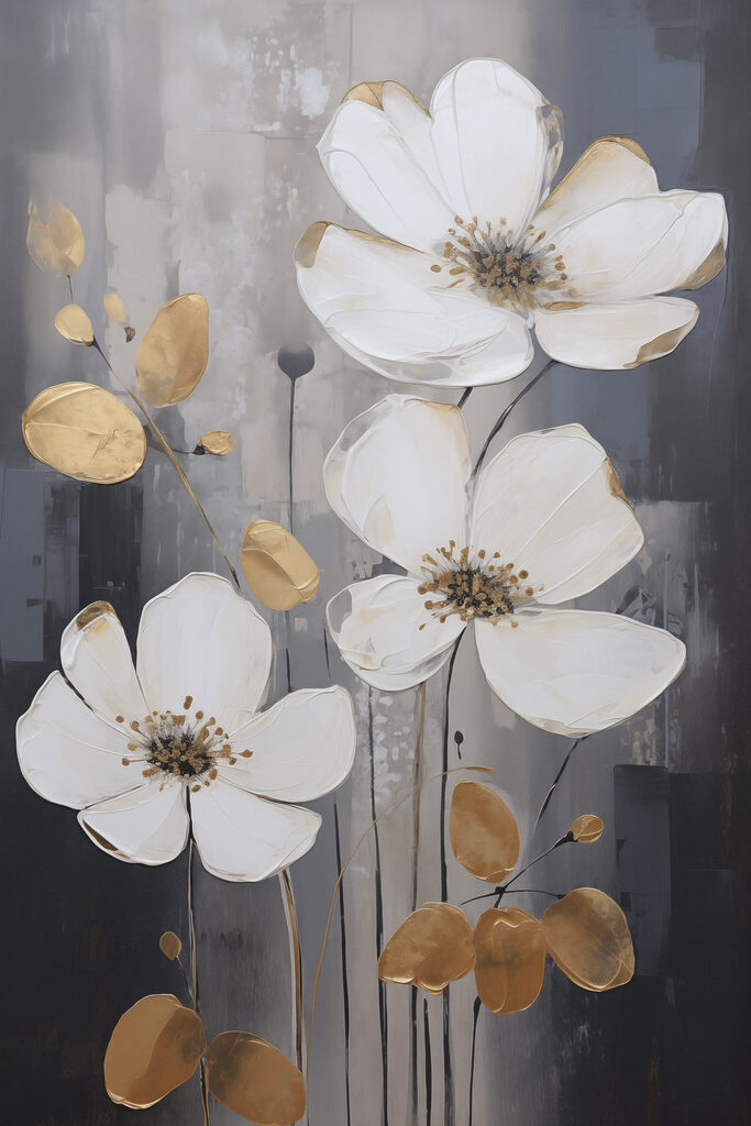 Majestic blooms in neutral tones
