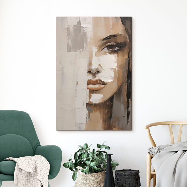 Painting of a woman's face
