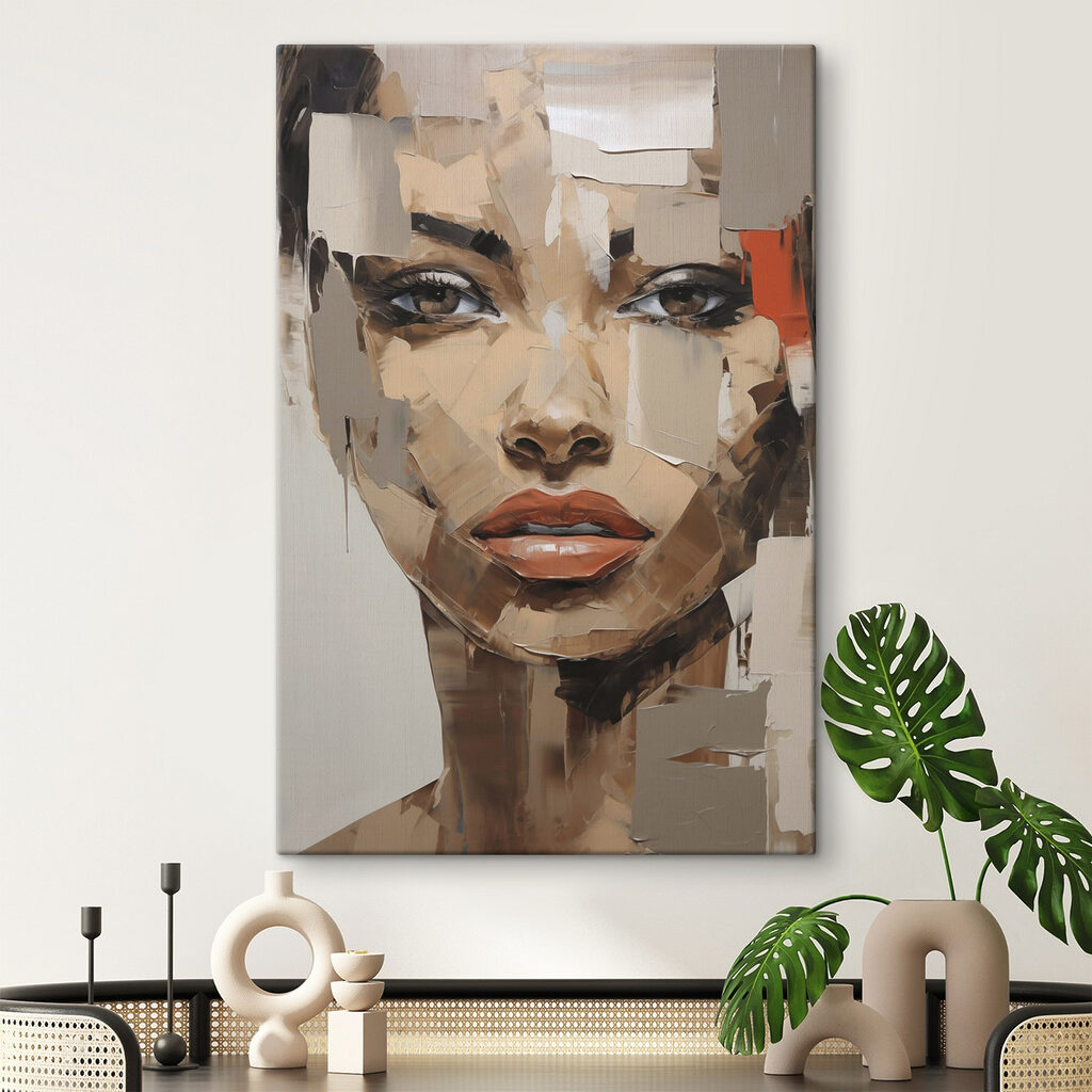 Painting of a woman's face