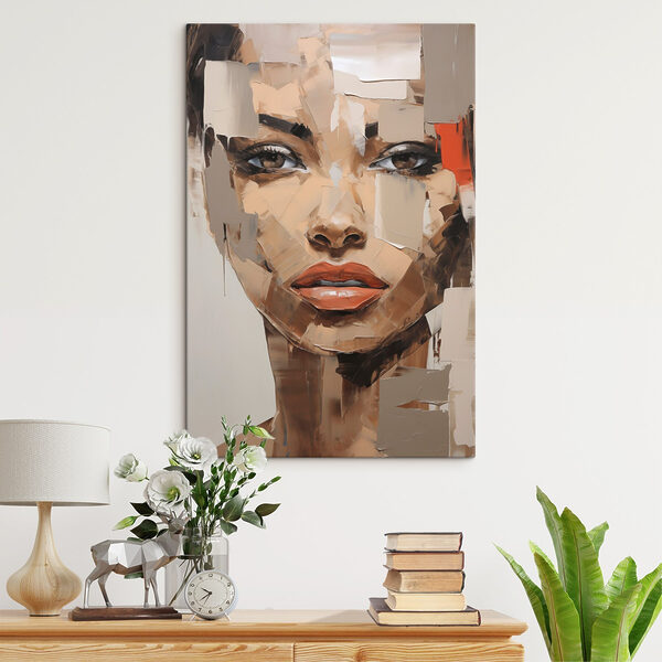 Painting of a woman's face