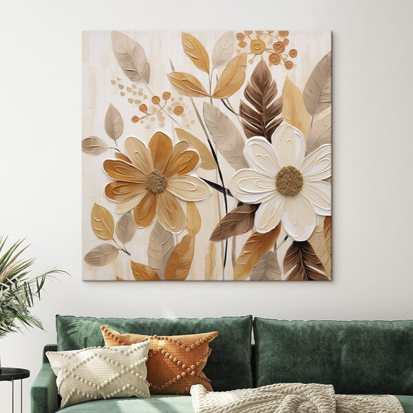 Painting of flowers and leaves Painting of flowers and leaves