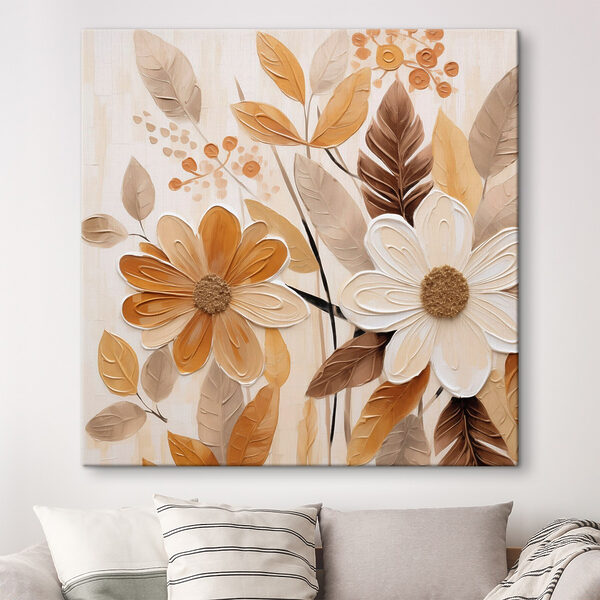Painting of flowers and leaves Painting of flowers and leaves