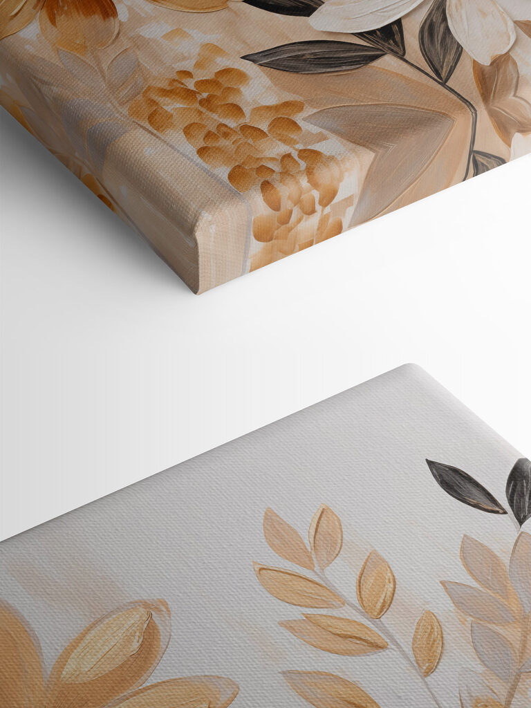 Painting of flowers and leaves Painting of flowers and leaves