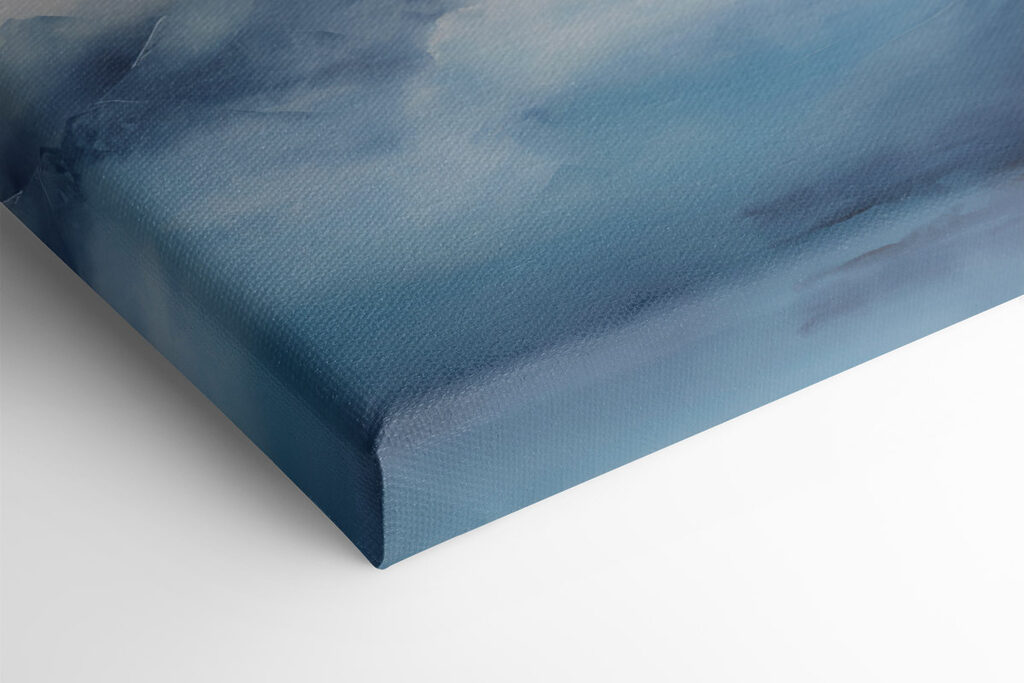 Painting of mountains in the clouds Painting of mountains in the clouds