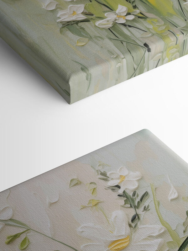 Painting of flowers on a wall Painting of flowers on a wall