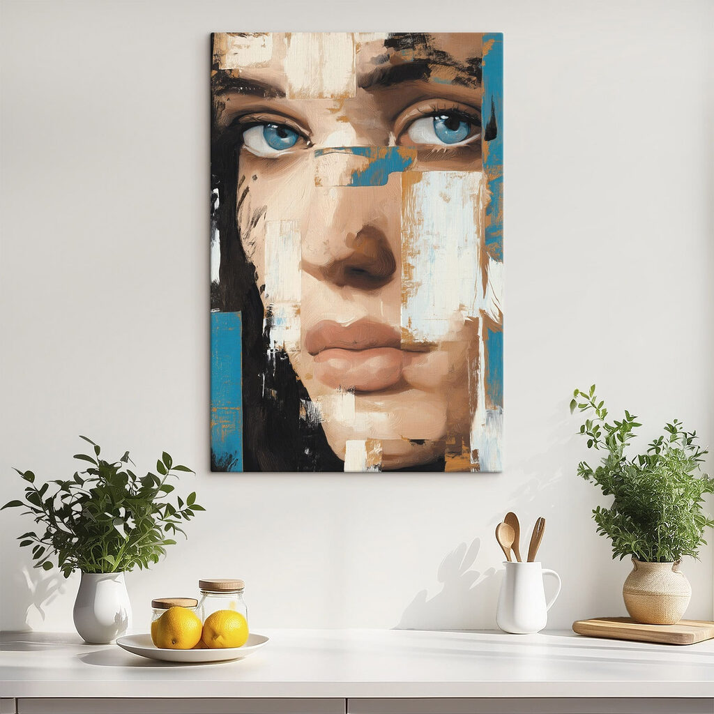 Painting of a woman's face