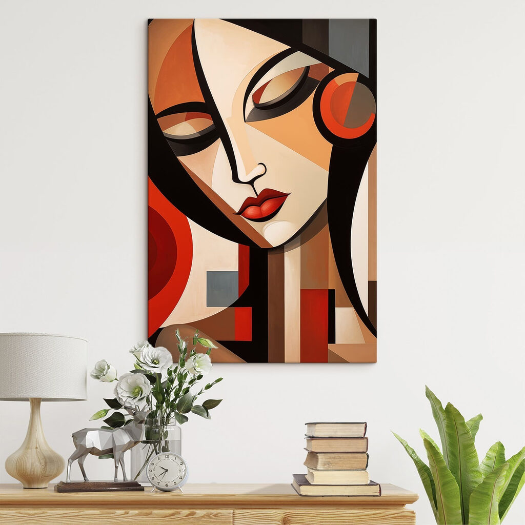 Painting of a woman's face