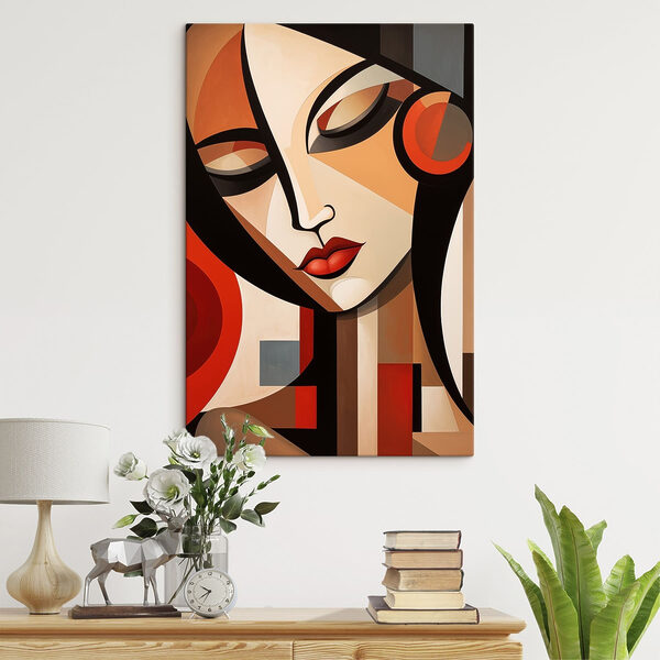 Painting of a woman's face