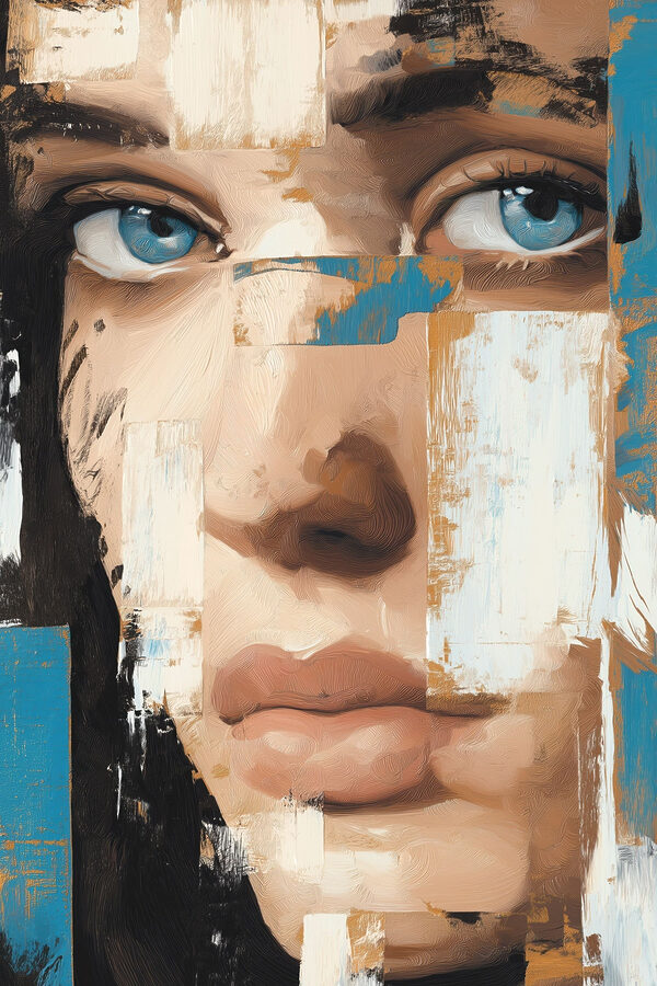 Painting of a woman's face