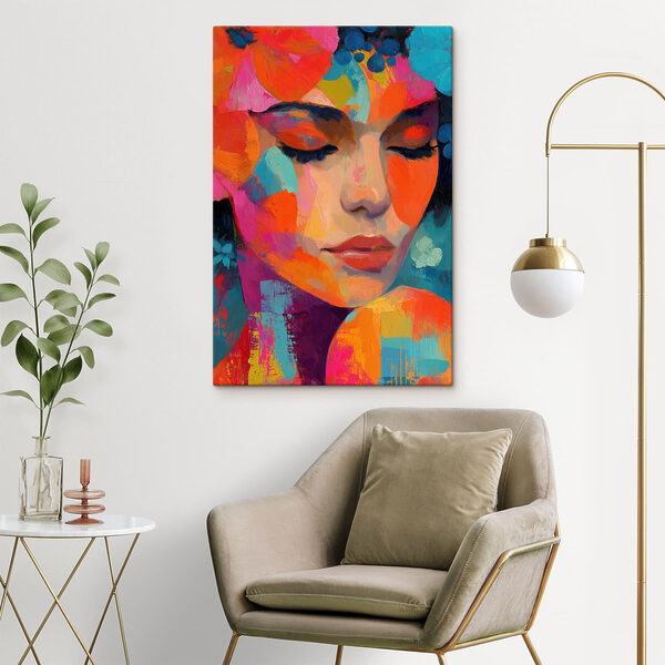Painting of a woman's face