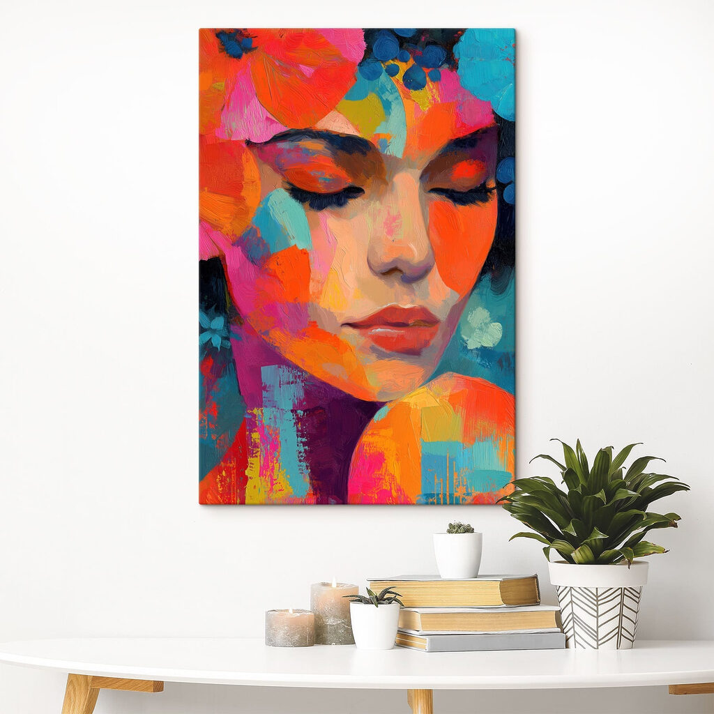 Painting of a woman's face