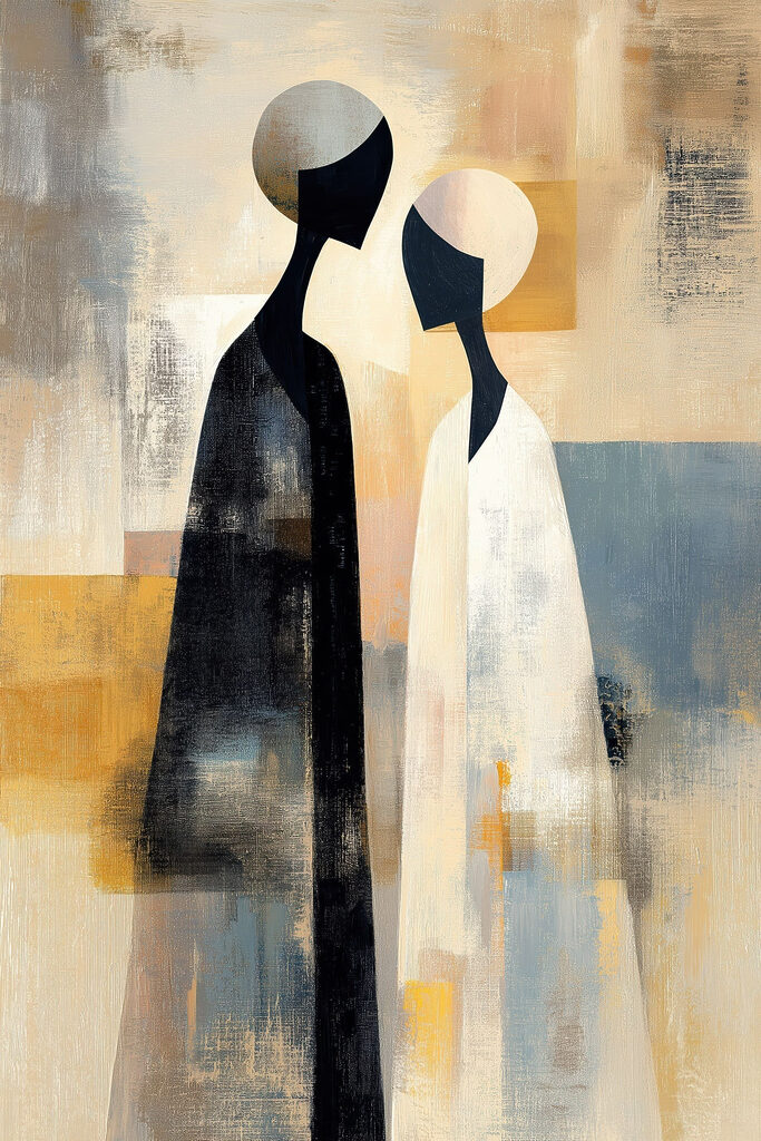Painting of two people