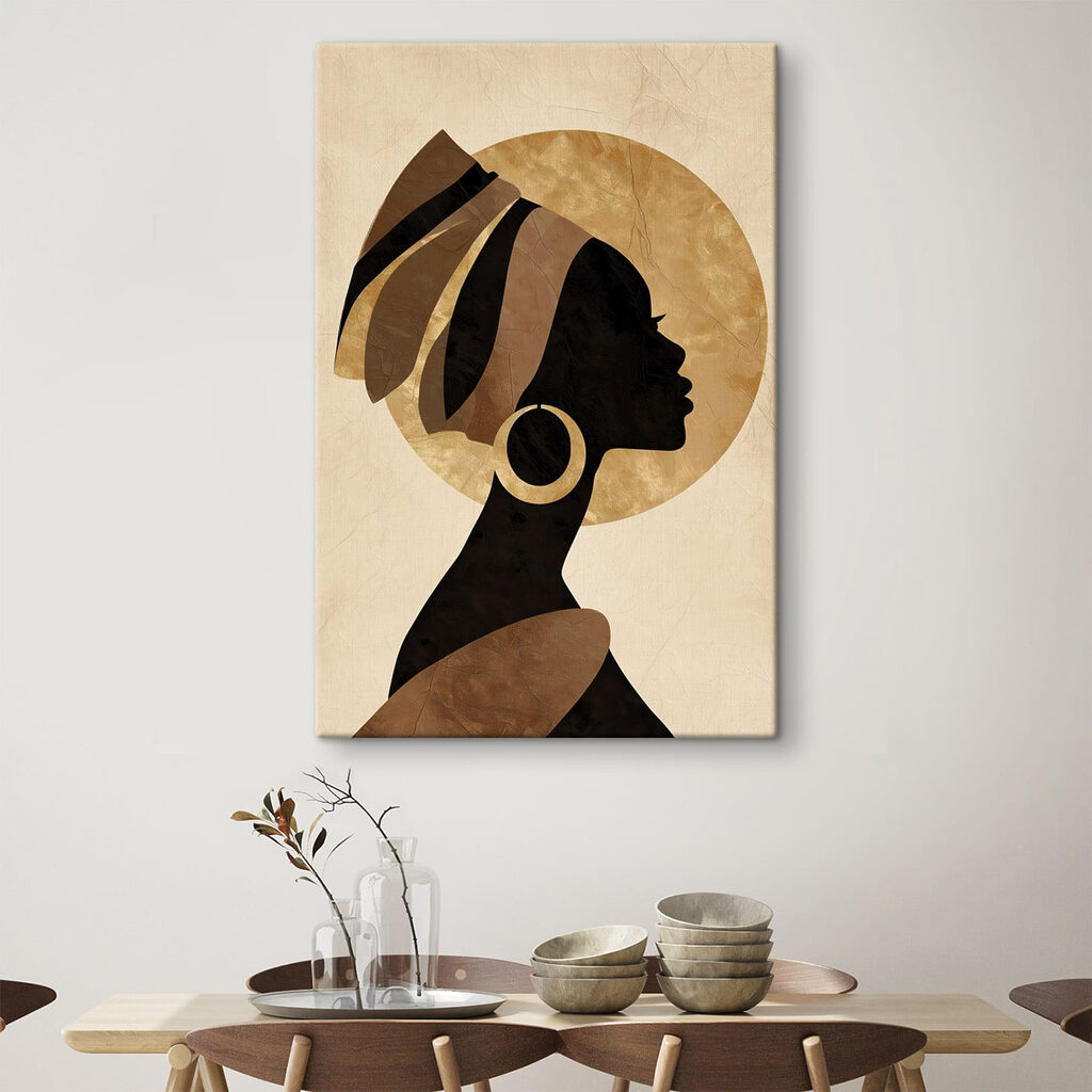 Profile of a woman with a turban Profile of a woman with a turban
