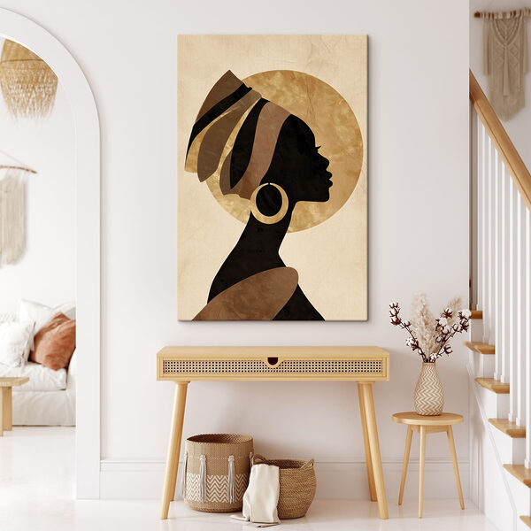 Profile of a woman with a turban Profile of a woman with a turban