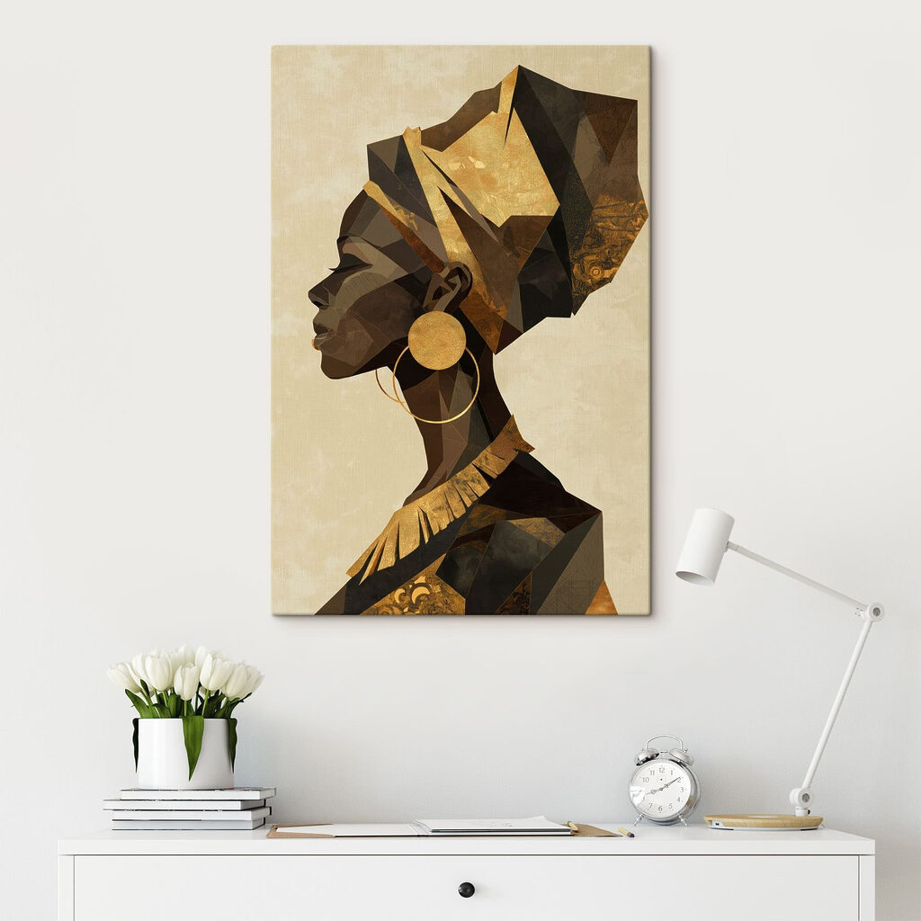 Profile of a woman with a turban