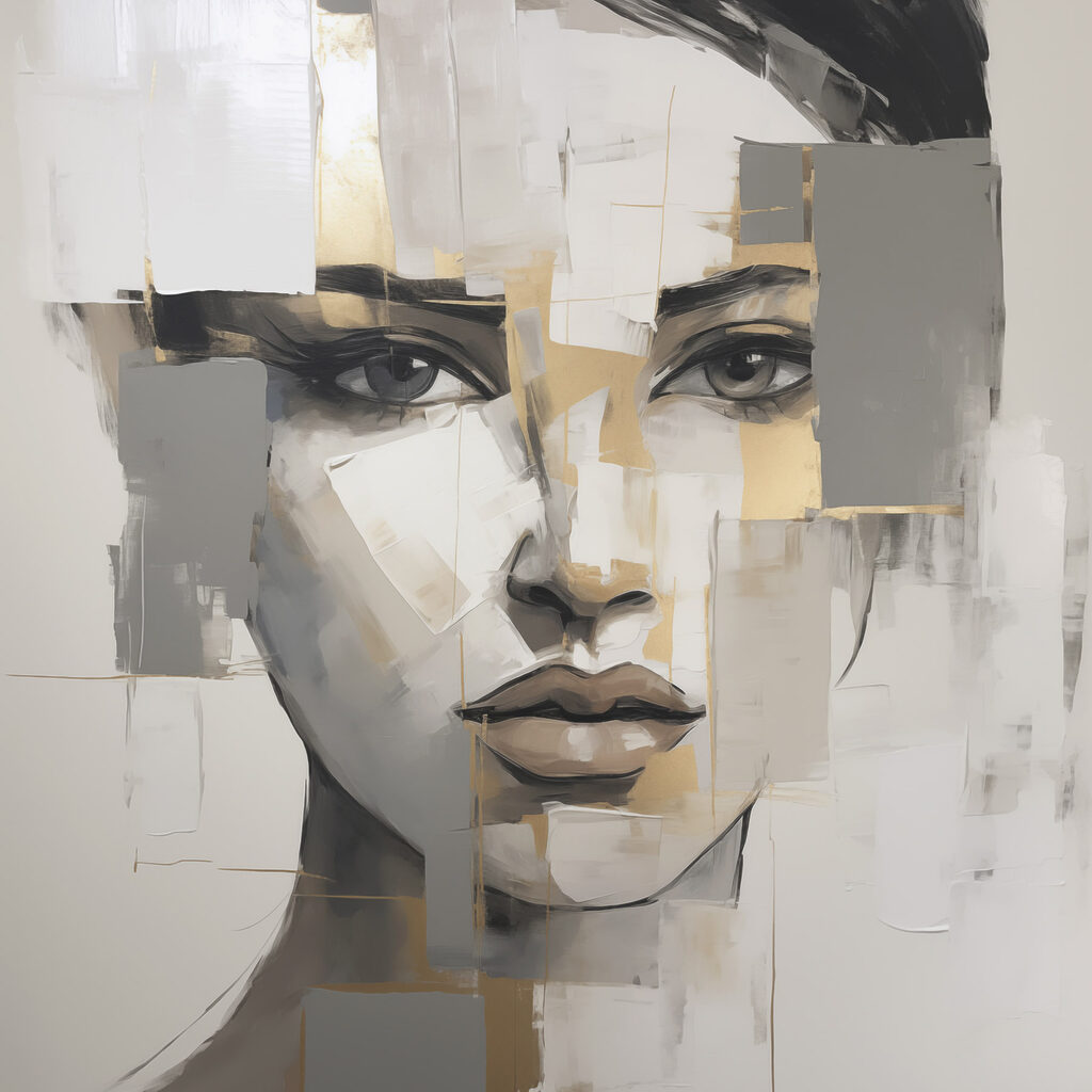 Painting of a woman's face