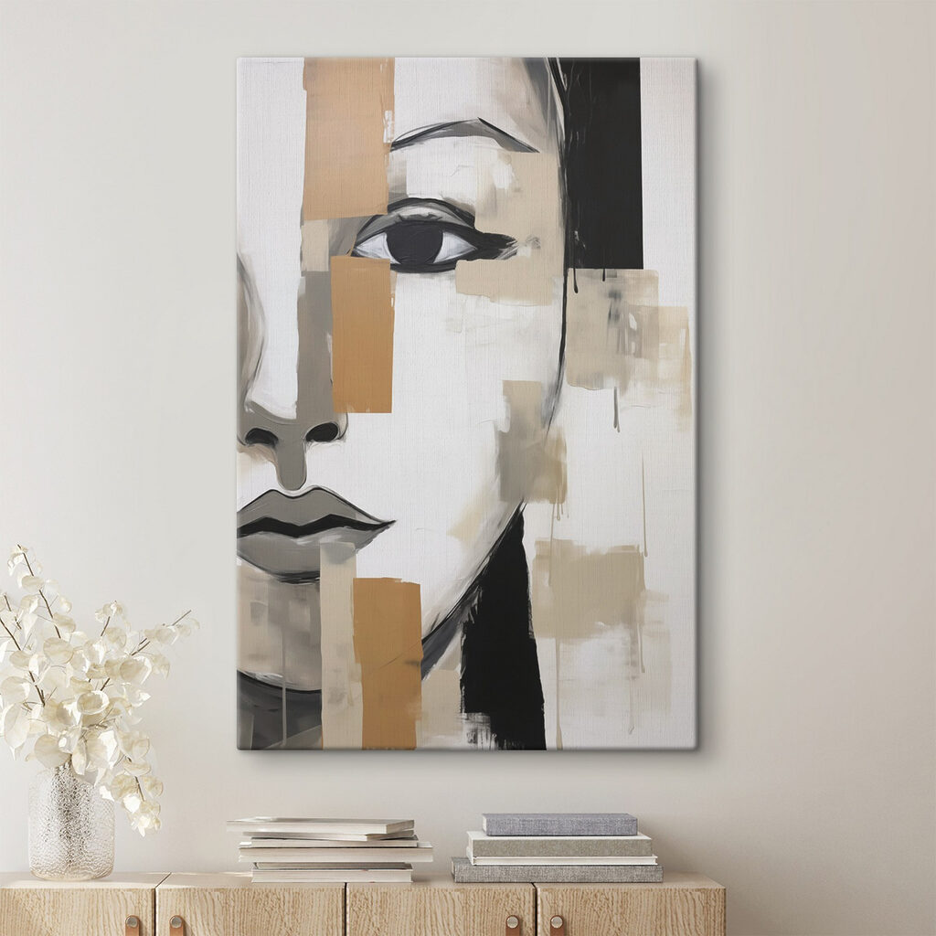 Painting of a woman's face Painting of a woman's face