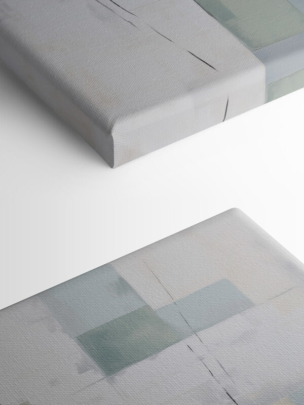 Painting of squares and lines