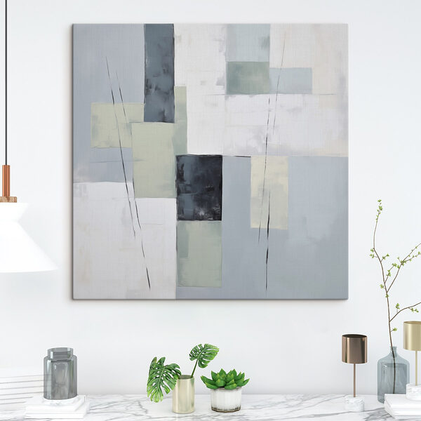 Painting of squares and lines