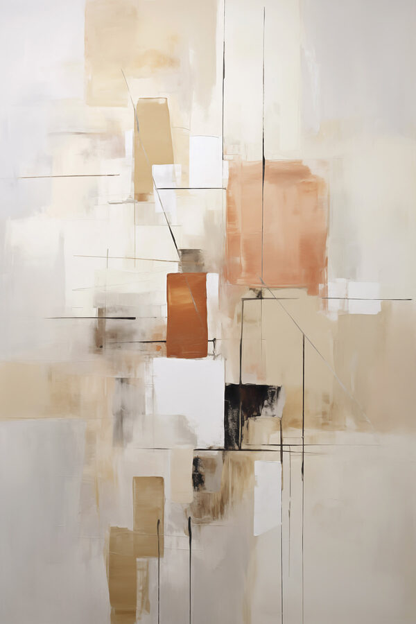 Painting of squares and lines Painting of squares and lines