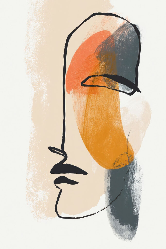 Painting of a face Painting of a face