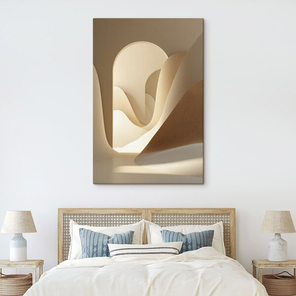 Room with a archway and a white wall Room with a archway and a white wall