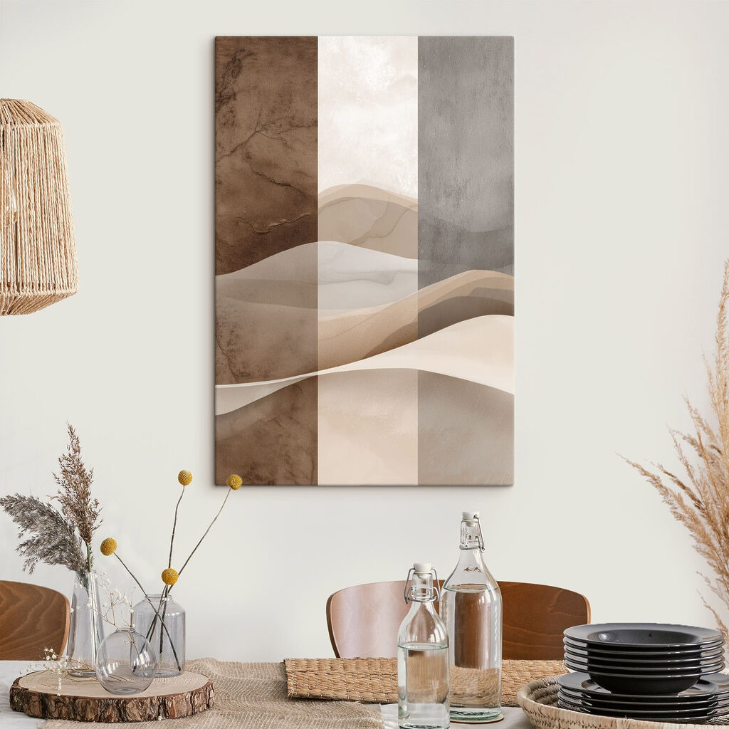Soft waves of earthy tones