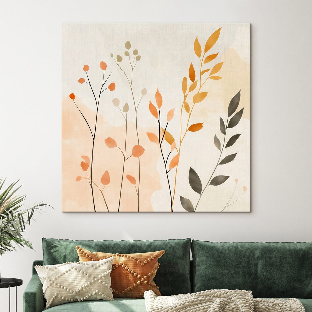Painting of leaves and branches