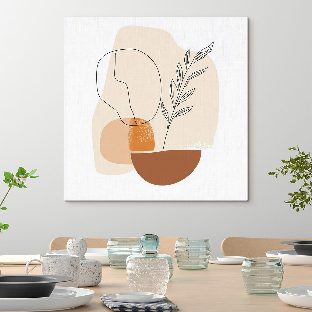 Drawing of a plant and a bowl