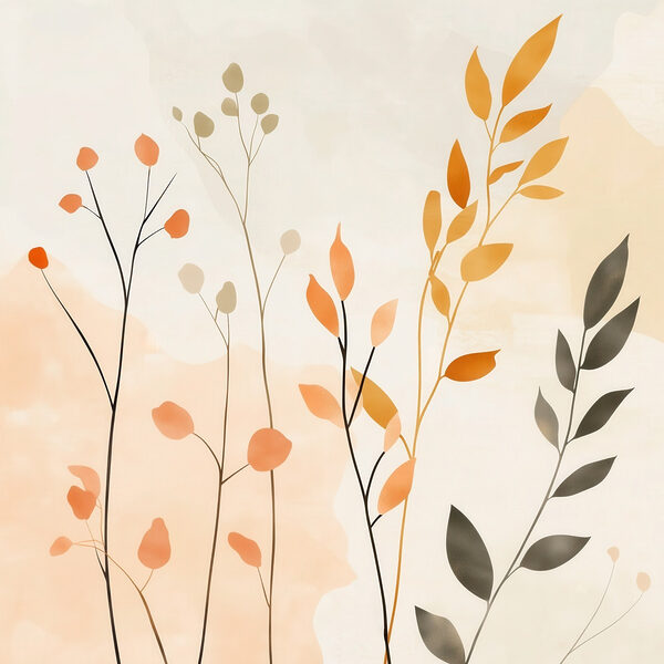 Painting of leaves and branches