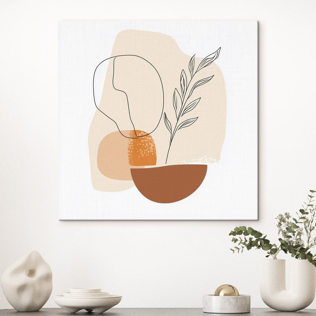 Drawing of a plant and a bowl