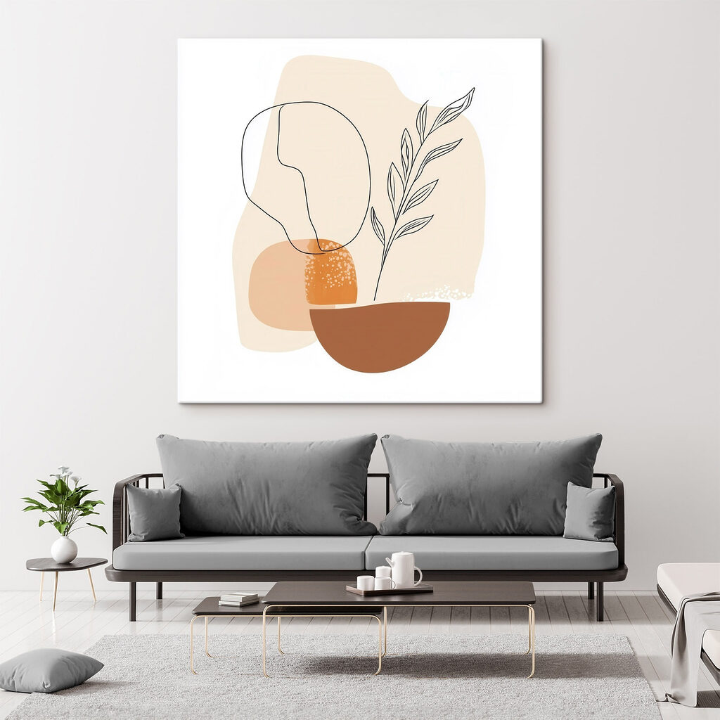 Drawing of a plant and a bowl