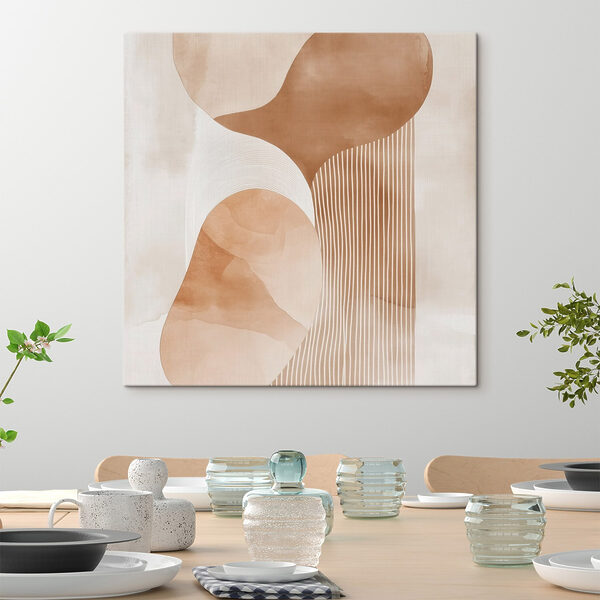 Watercolor painting of a group of circles and lines