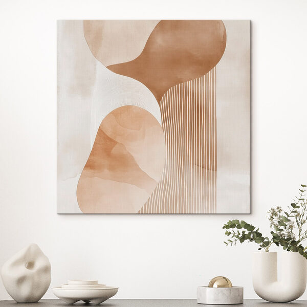 Watercolor painting of a group of circles and lines