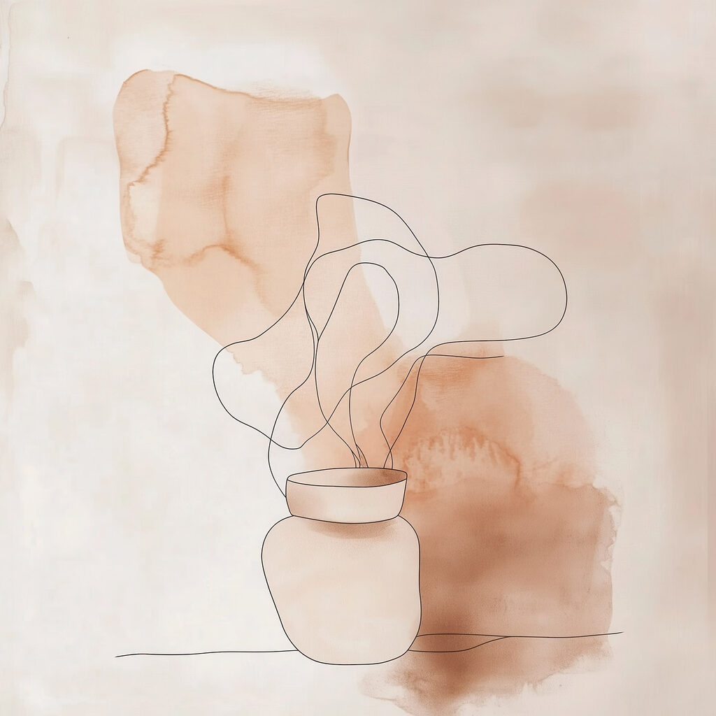 Drawing of a jar with steam coming out of it Drawing of a jar with steam coming out of it