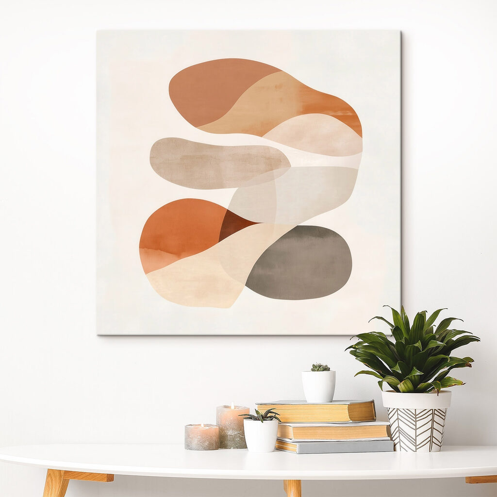 Group of brown and white shapes Group of brown and white shapes