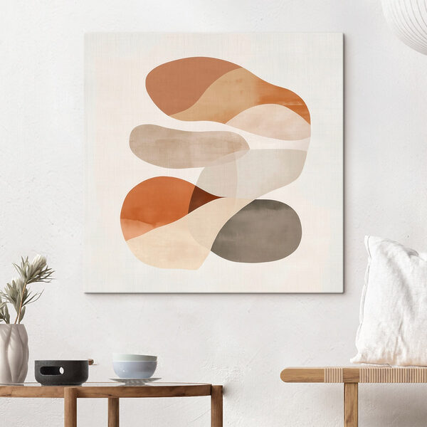 Group of brown and white shapes Group of brown and white shapes