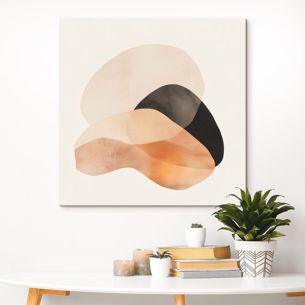 Soft curves in warm tones