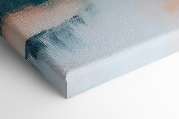 Painting of a river with trees and fog Painting of a river with trees and fog