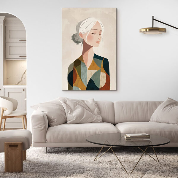 Woman with white hair Woman with white hair
