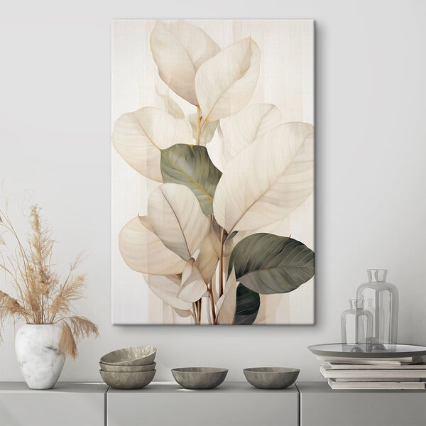 Elegant leaves in soft hues